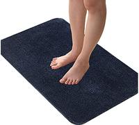LiGG LiGG Bath Mat Non Slip Shower Mat Shaggy Bathroom Carpet Microfiber Bath Rug Absorbent Bathroom Rug Machine Washable(30 x 50 cm, Navy)