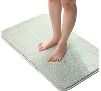 LiGG LiGG Bath Mat Non Slip Shower Mat Shaggy Bathroom Carpet Microfiber Bath Rug Absorbent Bathroom Rug Machine Washable(40 x 60 cm, Green)