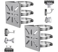 Lighfast 2pcs Universal Stainless Steel Vertical Pole Mount Adapter Bracket(2 Pack)