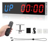 LIGHIGH Gym Timer with Remote, 11.81'' Large LED Digital Wall Clock with Time Progress Bar/Rounds, Count Down/Up, Fit Boxing HIIT Tabata EMOM Fitness for Gym Home Garage
