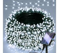 Lighprenix Solar Lights Outdoor Garden - 20m 200LEDs Solar Powered Waterproof Cool White Fairy Lights with 8 Modes, Upgrated Large-Capacity Outside Decorative String Lights for Tree/Fence/Gazebo/Mesh