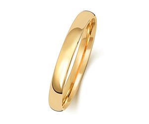 Light 9ct Gold 2.5mm Slight Court Comfort Men/Ladies Wedding Band/Ring WJS150979KY