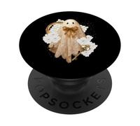 Light Academia Vintage Ghost and Flowers PopSockets Adhesive PopGrip