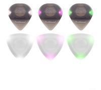 Light-Activated Guitar Pick Designed To Illuminate On Contact With Strings Plastic Body Resistant To Bending And Wear Over Time(GreenB)