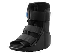 Light Air Ankle Walker Brace Support (Short) - Protective Walker Boot Cast for Fractures, Achilles Tendon Surgery, Acute Ankle Sprains, Broken Toe Foot, Injury Recovery Black (Black, M)