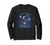 Light and Blessings Space and Flower Art Healing Energy Garment of Compassion Long Sleeve T-Shirt