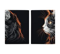 Light And Cat Passport Holder Cover PU Leather Waterproof Passport Case Travel Wallet with Credit Card Slots for Women Men, style, 20.3x13.8cm