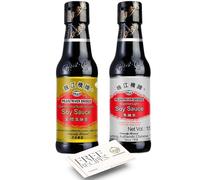 Light and Dark Soy Sauce Combo Pack (150 ml each x 2) | Pearl River Bridge Superior Dark and Light Soy Sauce | Soya Sauce | Authentic Chinese Soy Sauce