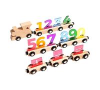 Light And Shadow Digital Train Educational Toy, Addition And Subtraction Train Toy, Educational Math Game Set, Interactive Learning Through Play, Colorful Numbered, Wood, For Kids Boys And Girls