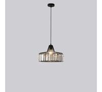 Light Angular Crystal Light Personalised Creative Irond Chandelierse27 Dimmable Single Head Hanginglamp Milk Tea Shop Hot Pot Shop Decoration Lighting Fixture/Black