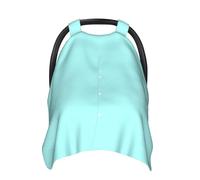 Light-Aqua Print Baby Car Seat Covers, Breathable Nursing Cover Breastfeeding Cover, Stroller Covers, Multi-use Infant Carseat Canopy, Baby Boys Girls Newborn Essentials