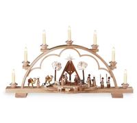 Light Arc Illuminated Nativity Scene Electric Natural