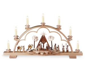 Light Arc Illuminated Nativity Scene Electric Natural