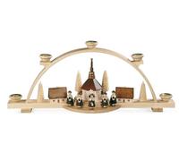 Light Arch Schwibbogen Carolers Small Village Natural (LxWxH): 47x11x20cm NEW