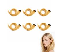 Light Ash Blonde Straight Clip-in Hair Extensions 6-Piece Set - Secure Black Clips For Adding Volume Length, Non-Permanent Enhancement, Suitable For Various Hair Lengths Thicknesses Daily Wear