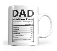 Light Autumn Dad Mug - White 11oz - Gifts From Daughter - World's Best Dad Ceramic Coffee Mug for Fathers - Xmas & Funny Coffee Mugs