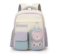 Light Backpack Large Capacity Cartoon Rucksack | Lightweight polyester, fun cartoon print design, spacious main compartment, ideal for travel daily casual use