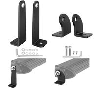 Light Bar Mounting Brackets 2 Pack Universal LED Light Bar Mounts for Single Row Straight/Curved Lights Bracket Side-Mounted L-Shape for Pickup Truck Wrangler ATV UTV