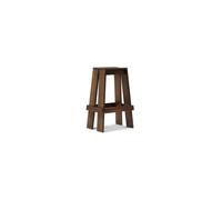 Light Bar Stool H75 Brown Lacquered Ash