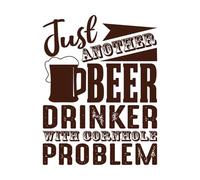 Light Beer Drinker with Cornhole Problem Wall Decals PVC 52x68.1cm Window Decals Coffee