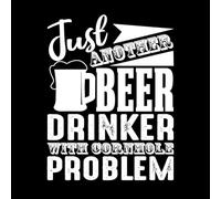 Light Beer Drinker with Cornhole Problem Wall Decals PVC 64x83.8cm Waterproof White