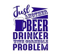 Light Beer Drinker with Cornhole Problem Wall Stickers Paster Paper 52x68.1cm Can Modify and add Information DarkBlue