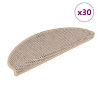 (light beige, 65 x 21 x 4 cm/ 30 pcs) vidaXL Self-adhesive Stair Mats Stair Treads Protector Rug Sisal-Look 15 pcs