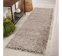 (Light Beige, 80 X 150 cm) Large Living Room Rugs Plain Shaggy Rugs Runners