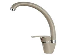 Light Beige Kitchen Mixer Tap - Single Handle 360° Swivel Spout Mono Faucet for Hot & Cold Water Standard Fittings Stylish Sink Mixer for Modern Kitchens
