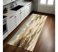 Light Beige Kitchen Rug Mat Sandy beach sand dunes sand grains 50 x 80 cm Non-Slip Rubber Backed Washable Long Floor Mat Carpet Runner for Hallway Dining Room Entrance