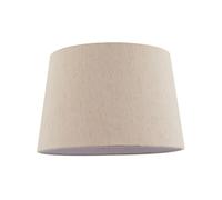 Light Beige Natural Linen Fabric Lamp Shade with White Cotton Lining Happy Homewares Light Beige 12 inches