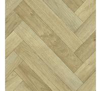 Light Beige Herringbone Wood Effect Vinyl Flooring For Livingroom, Kitchen, 2mm Felt Backing Vinyl -7M(23') X 4M(13'1")-28M²