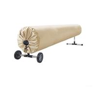 Light Beige Oxford Cloth Solar Blanket For Outdoor Swimming Pool Heating And Water Conservation With Roll Up Design 490x96cm Size(490 * 96cm Beige)