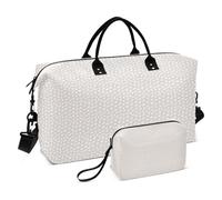 Light Beige Polka Dot Sports Bag Travel Duffel Bag Sports Bag with Adjustable Strap for Travel Multifunctional Light Beige Polka Dots Set of 2 Art Deco, Light beige with polka dots, Set of 2, Art Deco
