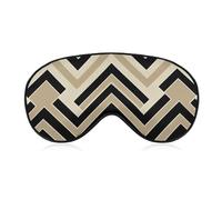 Light Black and Beige Eye Mask, Side Sleeping Mask Light Blindfold Sleeping Mask Nose Pad and Elastic Band for Children Women and Men