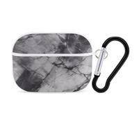 Light Black Marble AirPod Pro Case, Anti Scratch Hard PC Cover with Keychain, AirPod Pro 2nd/1st Case Accessories for Women Men, White-Style