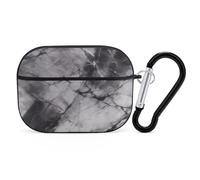 Light Black Marble AirPod Pro Case, Anti Scratch Hard PC Cover with Keychain, AirPod Pro 2nd/1st Case Accessories for Women Men, Black-Style
