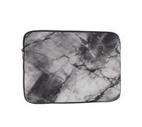 Light Black Marble Laptop Sleeve Protective Case Water Resistant Shockproof Computer Bag Briefcase Carrying Cover for Travel Work 12 inch