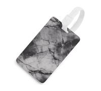 Light Black Marble Luggage Tag Classic Personalized Repeated Luggage Tag Cute Unique Travel Essentials Identifiers for Women Men Baggage Backpack Handbag Suitcase