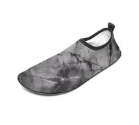 Light Black Marble Water Shoes for Men Women, Lightweight Stretch Swim Shoes with Anti-Slip Rubber Sole, Quick-Dry Aqua Socks for Pool, Beach, Surfing, Style, 10 Women/10 Men