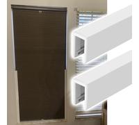 Light Block Strips for Window Shades, Blackout U Channel Side Tracks for RV, Plantation, Hospital, Cinema, Hotel - 2pcs, 125cm (49.2 inches)