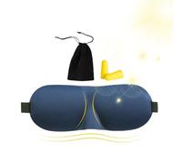 Light Blocking Eye Mask | Total Darkness Night Mask with Adjustable Strap - 3D Eye Cover for Sleeping with Light Blocking, for Travel Airplane Yoga Nap Relaxation Rest Office