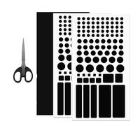 Light Blocking Led Covers Stickers, Blackout Stickers for Electronics, Dimming 50% ~ 80% of LED Lights, 2 Cut Out + 1 Uncut