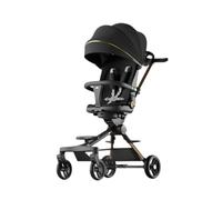 Light Blocking Reclining Pushchair Pushchair With Sunshade Pram With Basket Foldable Stroller Portable Folding Stroller Spacious Pushchair Spacious Sun Protected Pushchair Lie Flat Pushchair(Black 1)