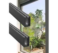 Light Blocking Side Tracks for Window Shades, U-Channel Aluminium Alloy Strips for Gaps in Blinds, for Bedroom-Home Use,2 Pcs(165cm/65inch)