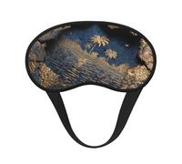 Light-Blocking Sleep Mask, Uniquely Broken Golden Island Print Eye Mask, Soft and Skin-Friendly Without Being Tight