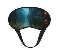 Light-Blocking Sleep Mask, Uniquely Clear River Water Print Eye Mask, Soft and Skin-Friendly Without Being Tight