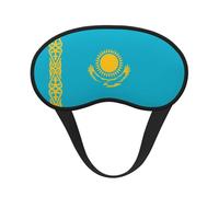 Light-Blocking Sleep Mask, Uniquely Flag of Kazakhstan Print Eye Mask, Soft and Skin-Friendly Without Being Tight