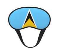 Light-Blocking Sleep Mask, Uniquely Flag of Saint Lucia Print Eye Mask, Soft and Skin-Friendly Without Being Tight