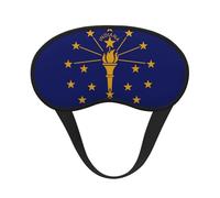 Light-Blocking Sleep Mask, Uniquely Indiana State Flag Print Eye Mask, Soft and Skin-Friendly Without Being Tight